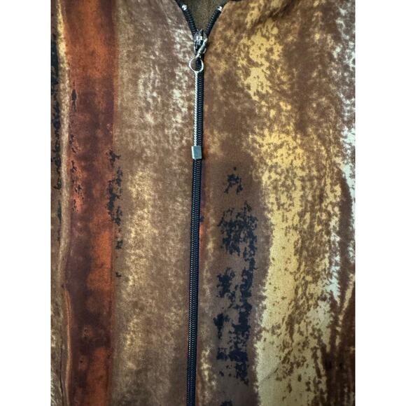 Vintage Harari Silk Zip Jacket SZ M - Picture 3 of 4